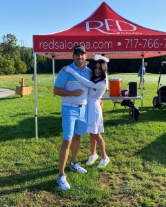 Pictured: Marc and Angela Gualtieri (owners of RED Salon) at the 2022 'A Round Fore Randi' Golf Outing