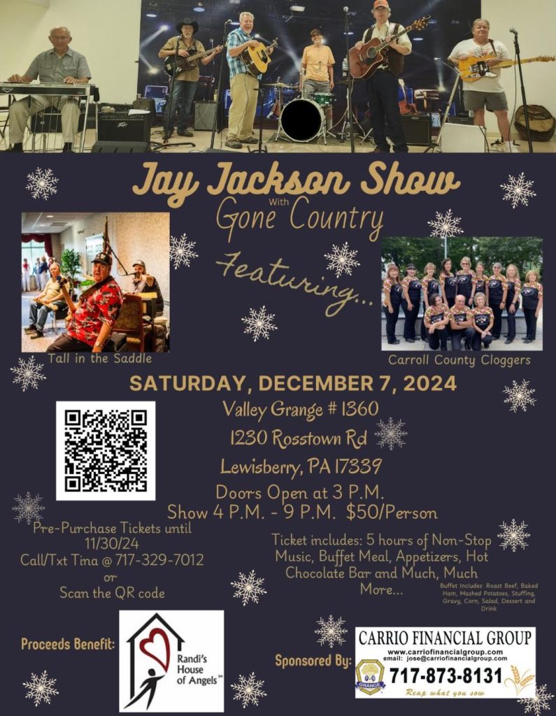 We're so excited to announce that the Jay Jackson Show with Gone Country will be hosting a concert benefit on December 7th for Randi's House of Angels!